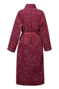 Bademantel Jasmin Jacquard Dunkelrosa