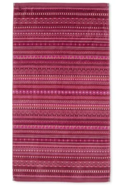 Badetuch Geometric Print Dunkelrosa 55x100cm