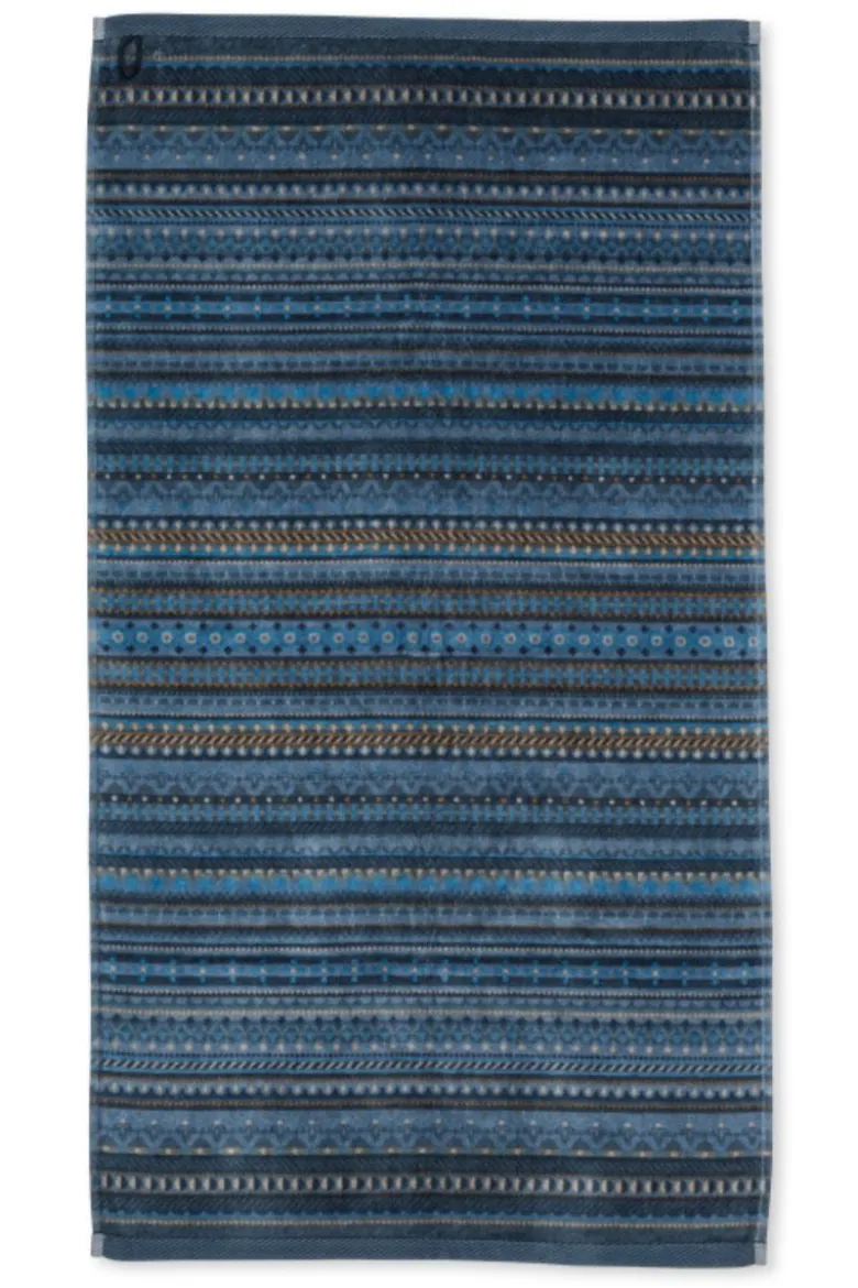 Badetuch Geometric Print Dunkelblau 55x100cm