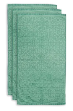 Badetuch Set/3 Tile de Pip Grün 55x100 cm
