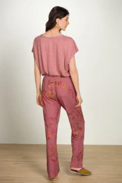 Belin Lange Hose Bodhi Flower Dunkelrosa