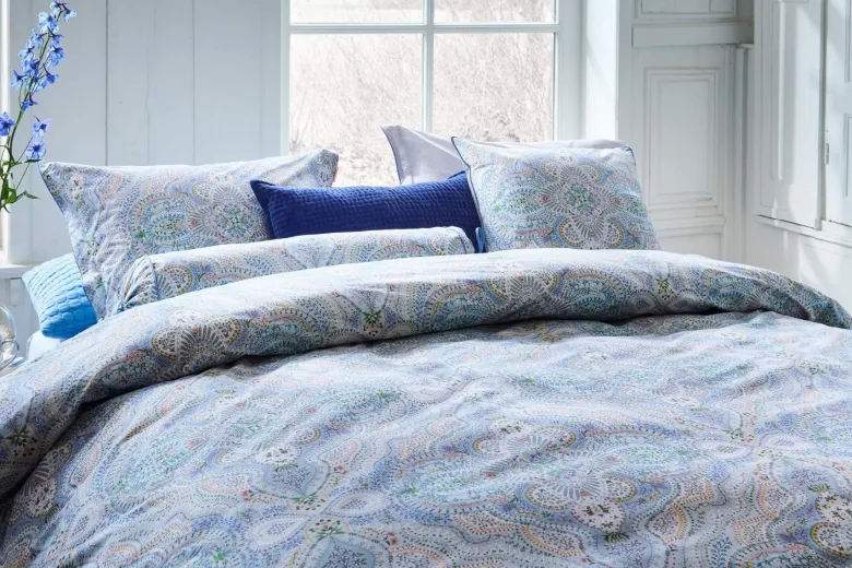 Bettbezug-Set Moon Flower Hellblau