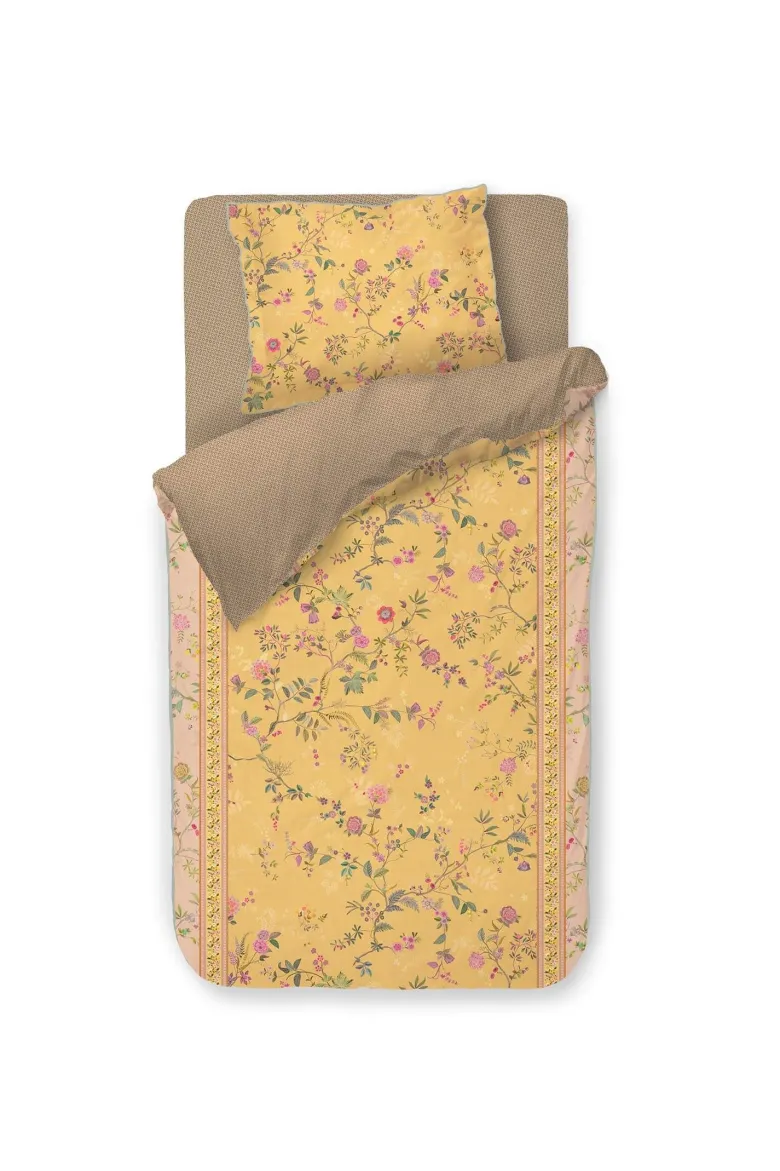 Bettbezugsset Bodhi Flower Gelb