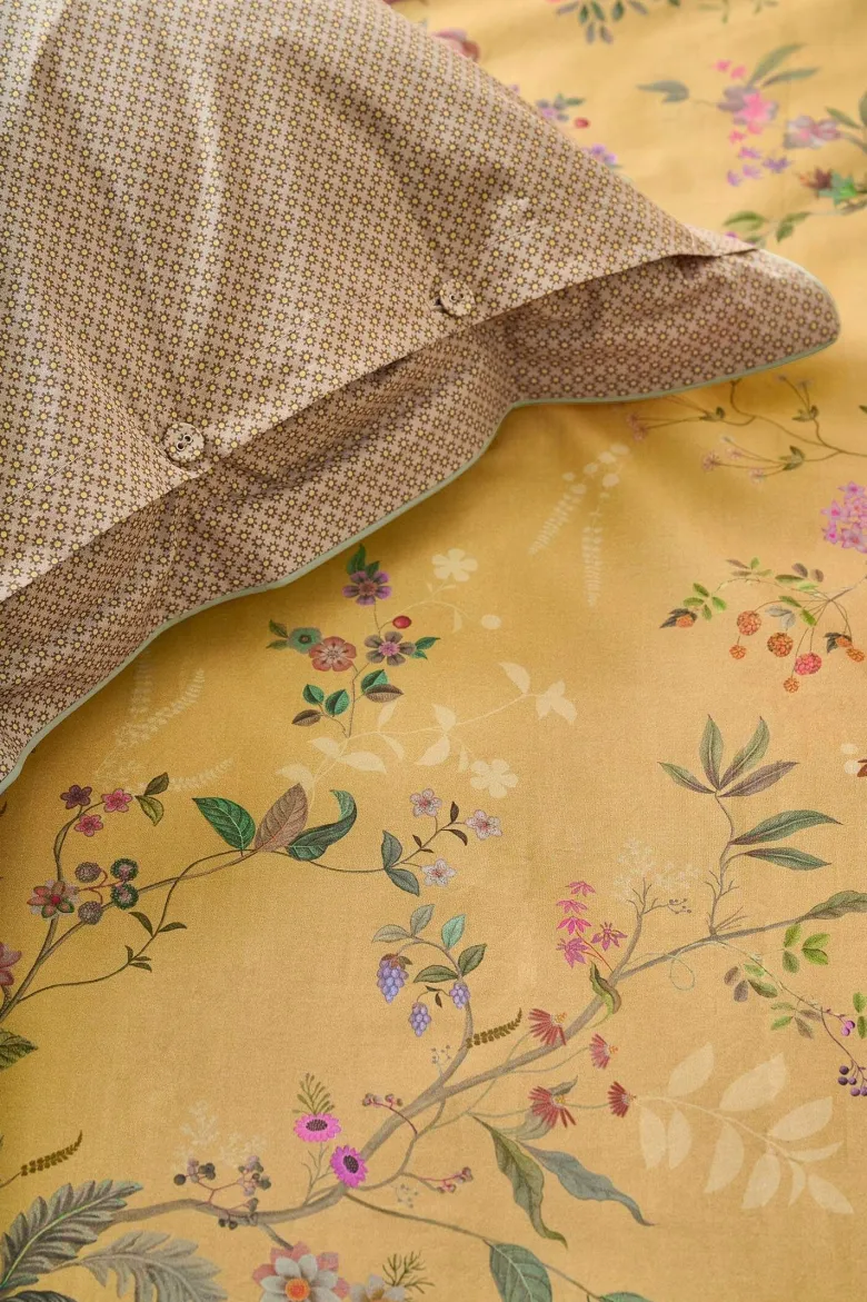 Bettbezugsset Bodhi Flower Gelb