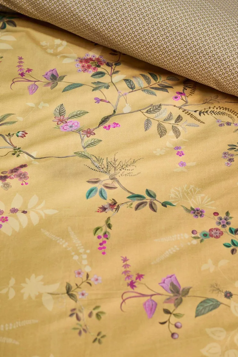 Bettbezugsset Bodhi Flower Gelb
