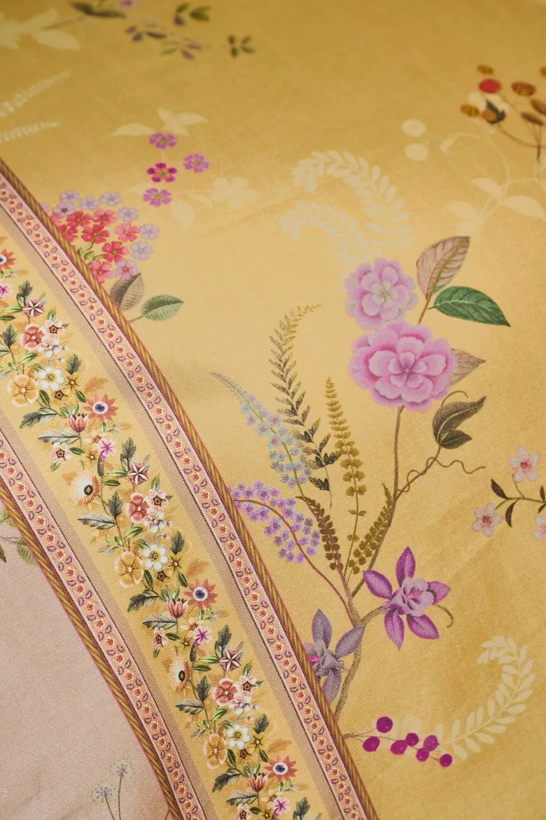 Bettbezugsset Bodhi Flower Gelb