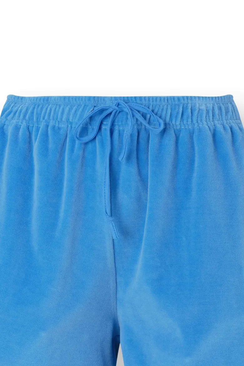 Bisou Kurze Hose Velvet Blau