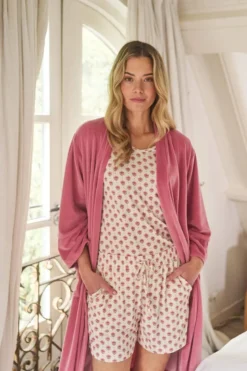Bob Kurze Hose Jaipur Flower Weiß/Rosa