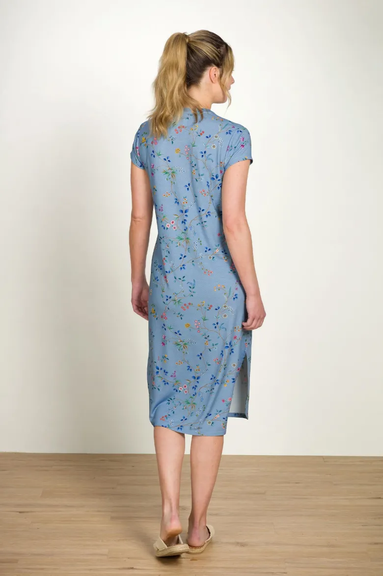 Dalia Nachthemd Kurze Ärmeln Delhi Dreams Blau