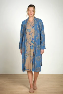 Dalia Nachthemd Kurze Ärmeln Marigold Blau