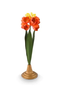 Deko Blume Metall Orange 40cm