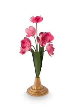Deko Blume Metall Rosa 36cm