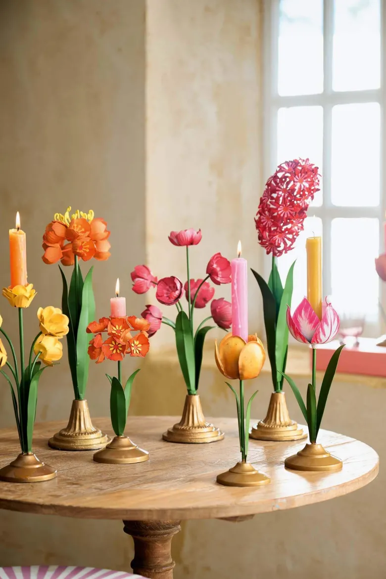 Deko Blume Metall Rosa 36cm