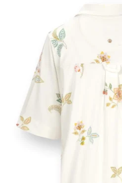Dewi Nachthemd Kurze Ärmeln Blossom Chique Weiss