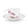Espresso Tasse & Untertasse Jolie Punkte Gold Rosa