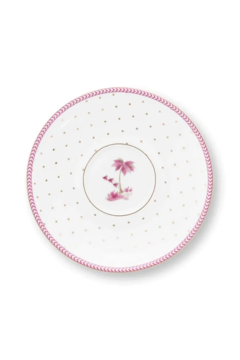 Espresso Tasse & Untertasse Jolie Punkte Gold Rosa