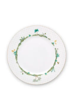 Essteller Jolie Punkte Gold Blau 26.5cm
