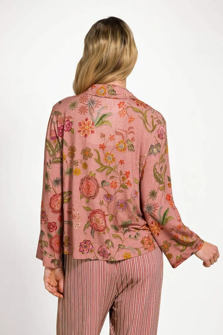 Faye Top Langen Ärmeln Coco Flower Koralle