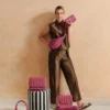 Fia Handtasche Gross Rot