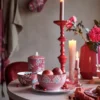 Flower Festival Schale Dunkelrosa 18 cm