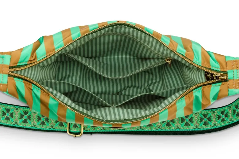 Freya Schultertasche Streifen Grün