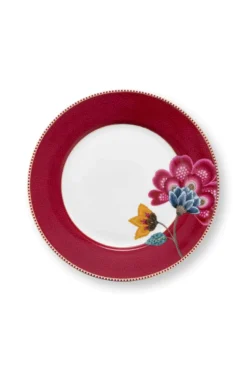 Frühstücksteller Blooming Tales Dunkelrot 23cm