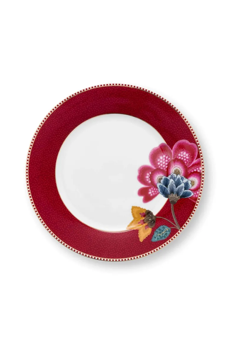 Frühstücksteller Blooming Tales Dunkelrot 21cm