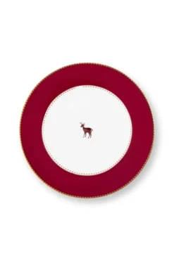 Gebäckteller Love Birds Dunkelrot 17cm