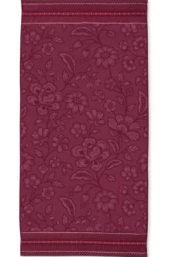 Große Handtuch Jasmin Jacquard Dunkelrosa 70x140cm