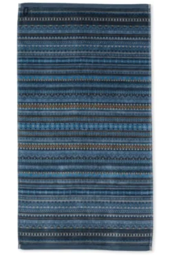 Gästehandtuch Set/3 Geometric Print Dunkelblau 30x50cm