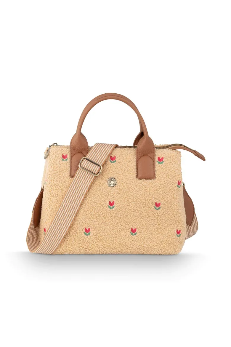 Handtasche Fia Mittelgroß Teddy Sand