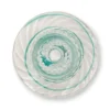 Kerzenständer Glas Strudel Hellblau 22cm