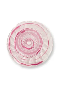 Kerzenständer Glas Strudel Rosa 28cm