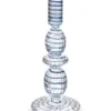 Kerzenständer Glas Swirl Dunkelblau 20cm