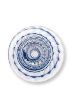 Kerzenständer Glas Swirl Dunkelblau 22cm