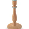 Kerzenständer Holz Natürlich-Blau