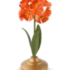 Kerzenständer Metall Blume Orange 22.5cm