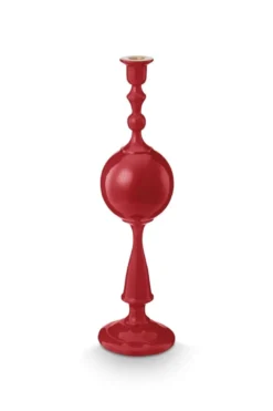Kerzenständer Metall Kugel Dunkelrot 44cm