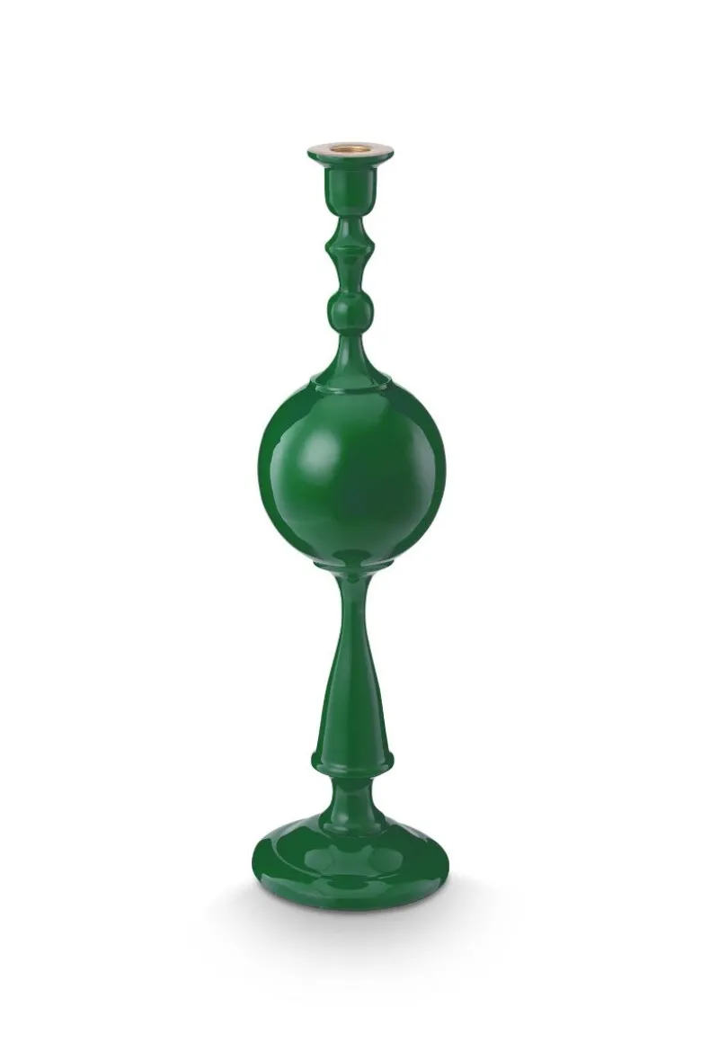 Kerzenständer Metall Kugel Grün 44cm