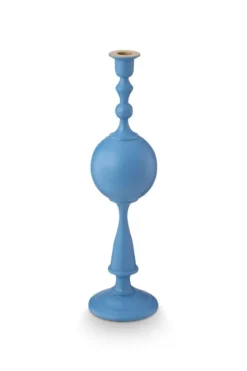 Kerzenständer Metall Kugel Matt Hellblau 44cm