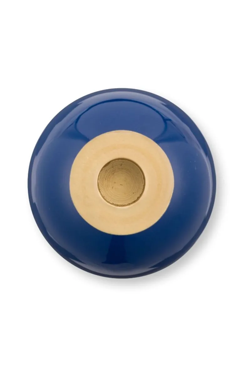 Kerzenständer Metall Kugel Marineblau 44cm