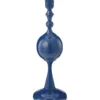 Kerzenständer Metall Kugel Marineblau 37cm
