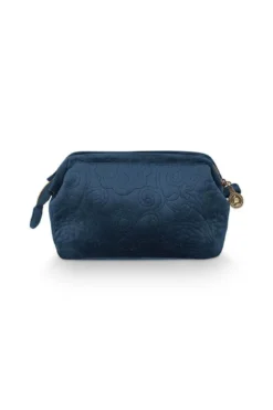 Kosmetiktasche Klein Samt Quiltey Days Blau