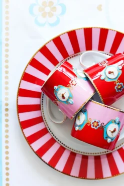 Love Birds Frühstücksteller Rot/Rosa 21 cm
