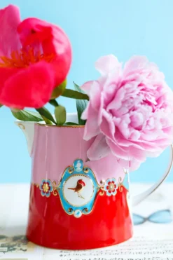 Love Birds Kanne Klein Rot/Rosa
