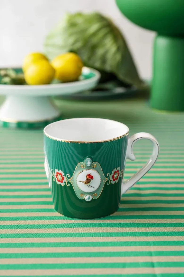 Love Birds Tasse Gross Grün Duo
