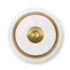 Metall Kerzenständer Sphäre Klein Weiss-Gold 24cm