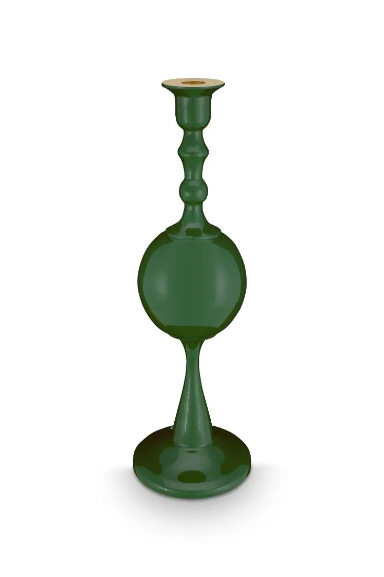 Metall Kerzenständer Sphäre Mittel Grün 37cm