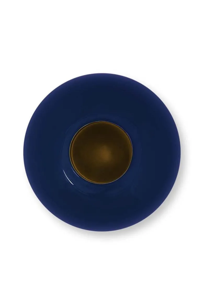 Metall Vase Dunkelblau 23 cm