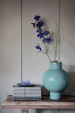 Metall Vase Grün 24cm